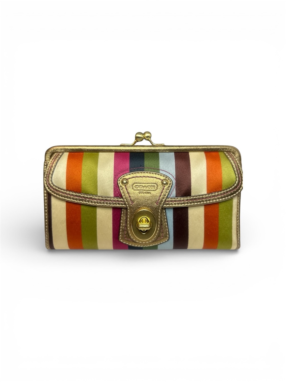 Rare Coach legacy Wallet with Gold Trim